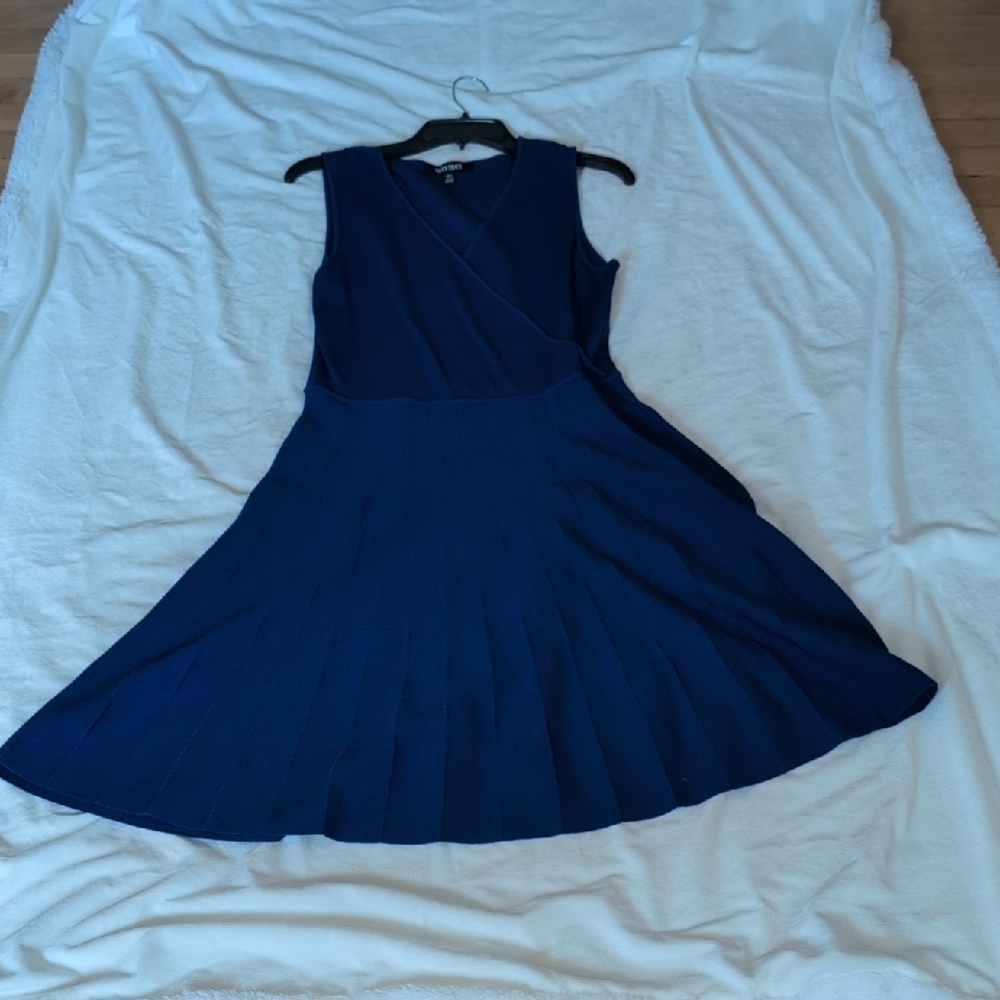Ellen Tracy Deep Blue Sleeveless Mini Dress